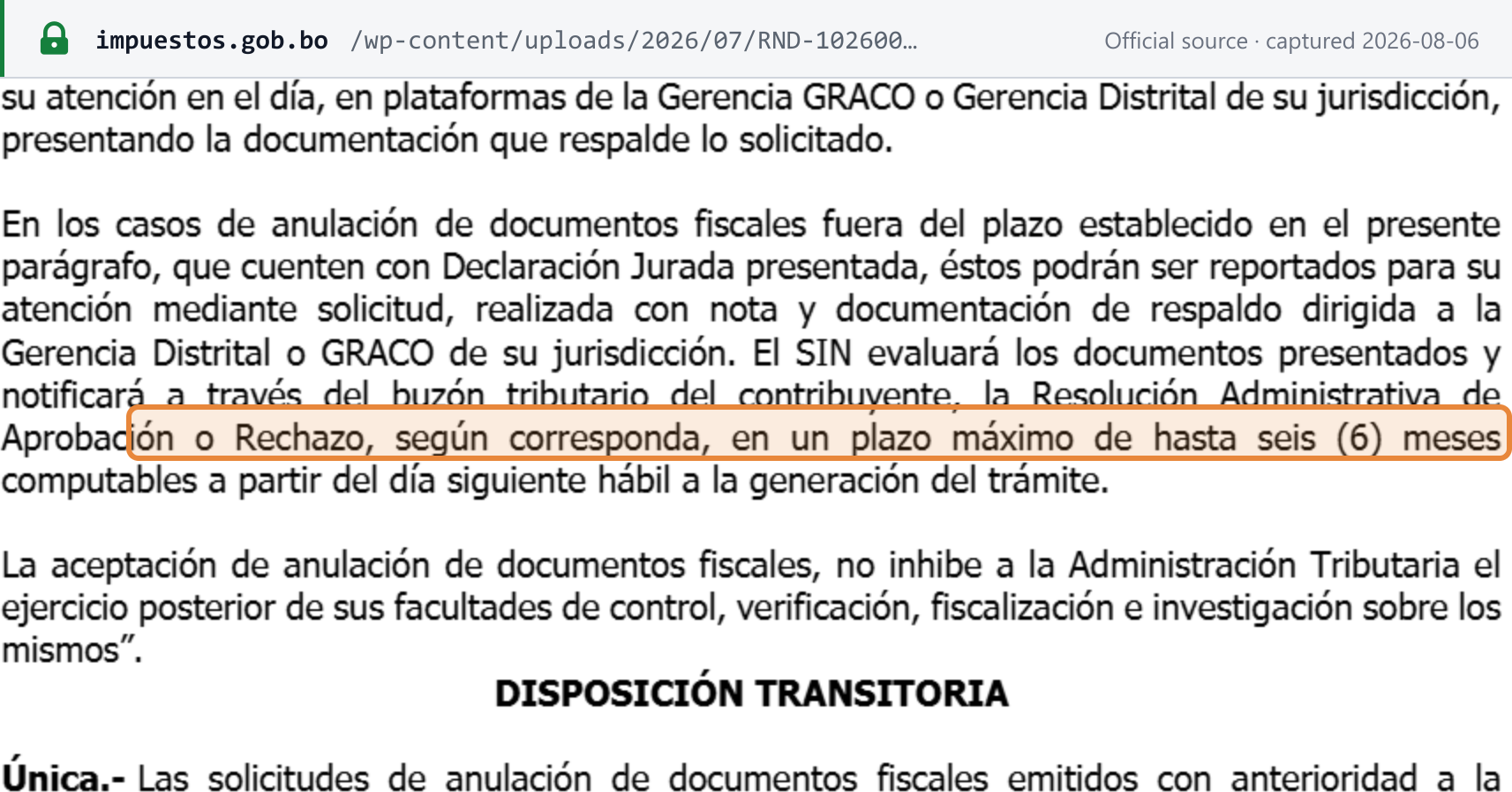 Source snapshot — RND 102600000025: amendment of article 38.II of RND 102100000011, adding the late-annulment procedure