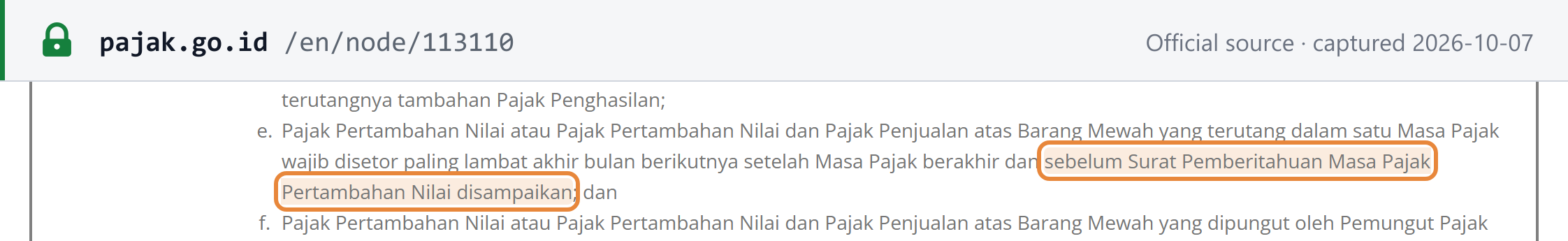 Source snapshot — PMK 81/2024 article 94: VAT due for a tax period is paid no later than the end of the following month and before the monthly VAT return is submitted