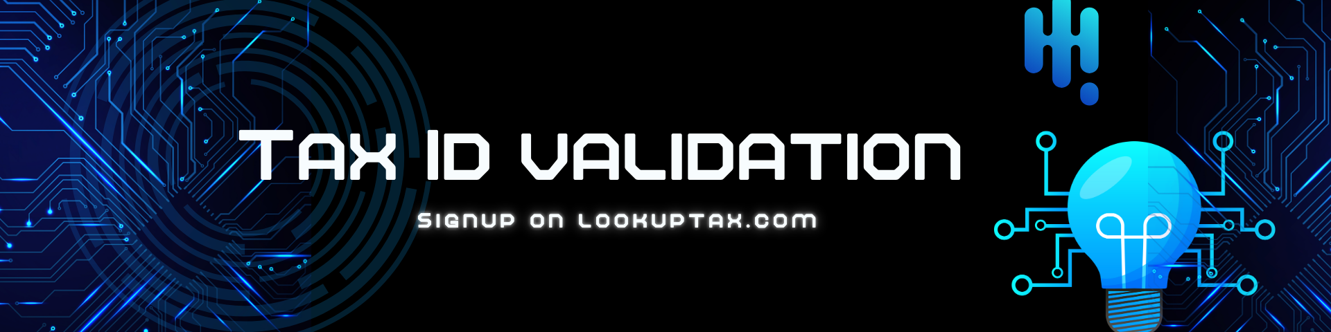 Sign up on Lookuptax for taxid validation