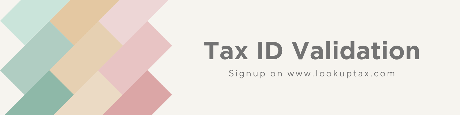 Sign up on Lookuptax for taxid validation