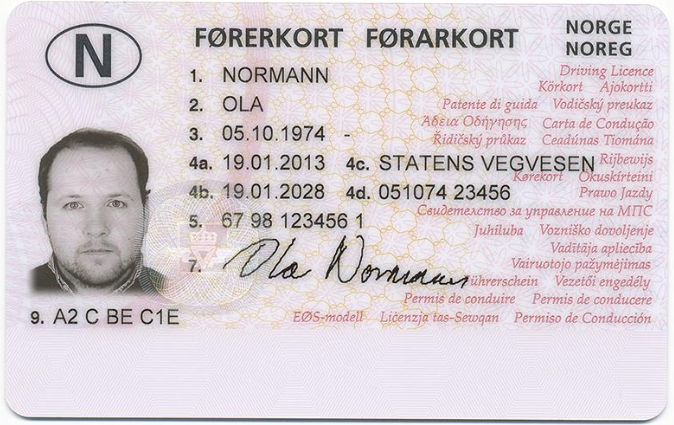 Driving License - Front