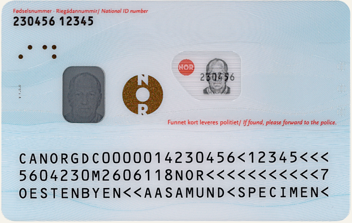 ID card with NIN