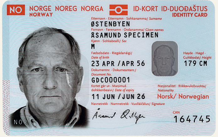 ID card with NIN