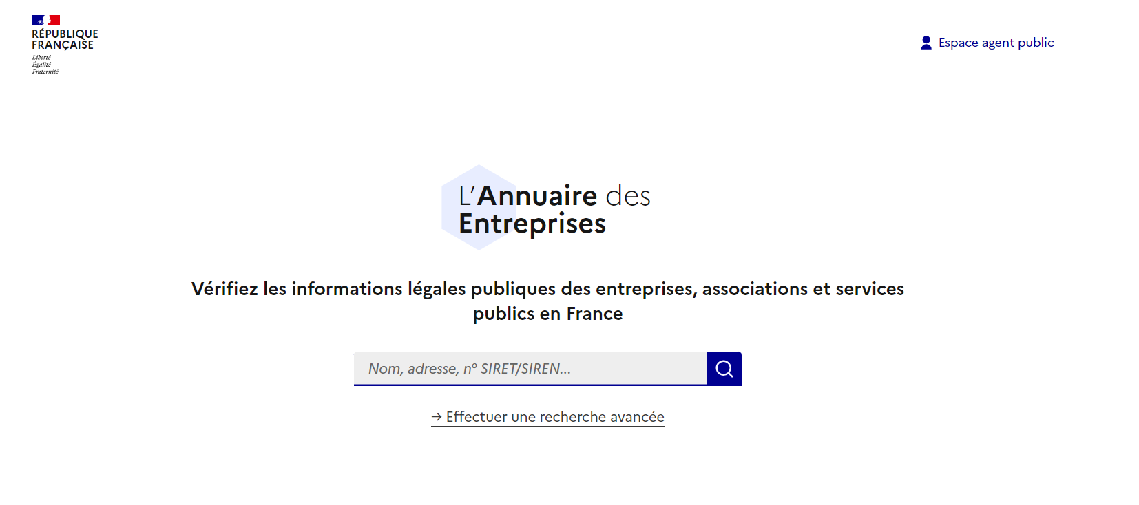 SIREN validation on Annuaire Entreprises Website